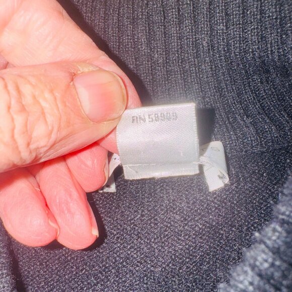 Investments Black Fine Cashmere Mock Neck Sweater L Womens Classic Style Preppy - Picture 7 of 9